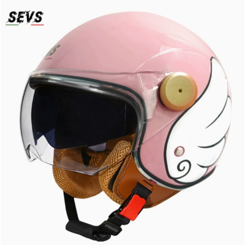 Vintage Open Face Retro Helmet - หมวกกันน็อคแบบเปิดหน้า 3/4 สำหรับมอเตอร์ไซค์ ได้รับการรับรอง DOT สไตล์เรโทร