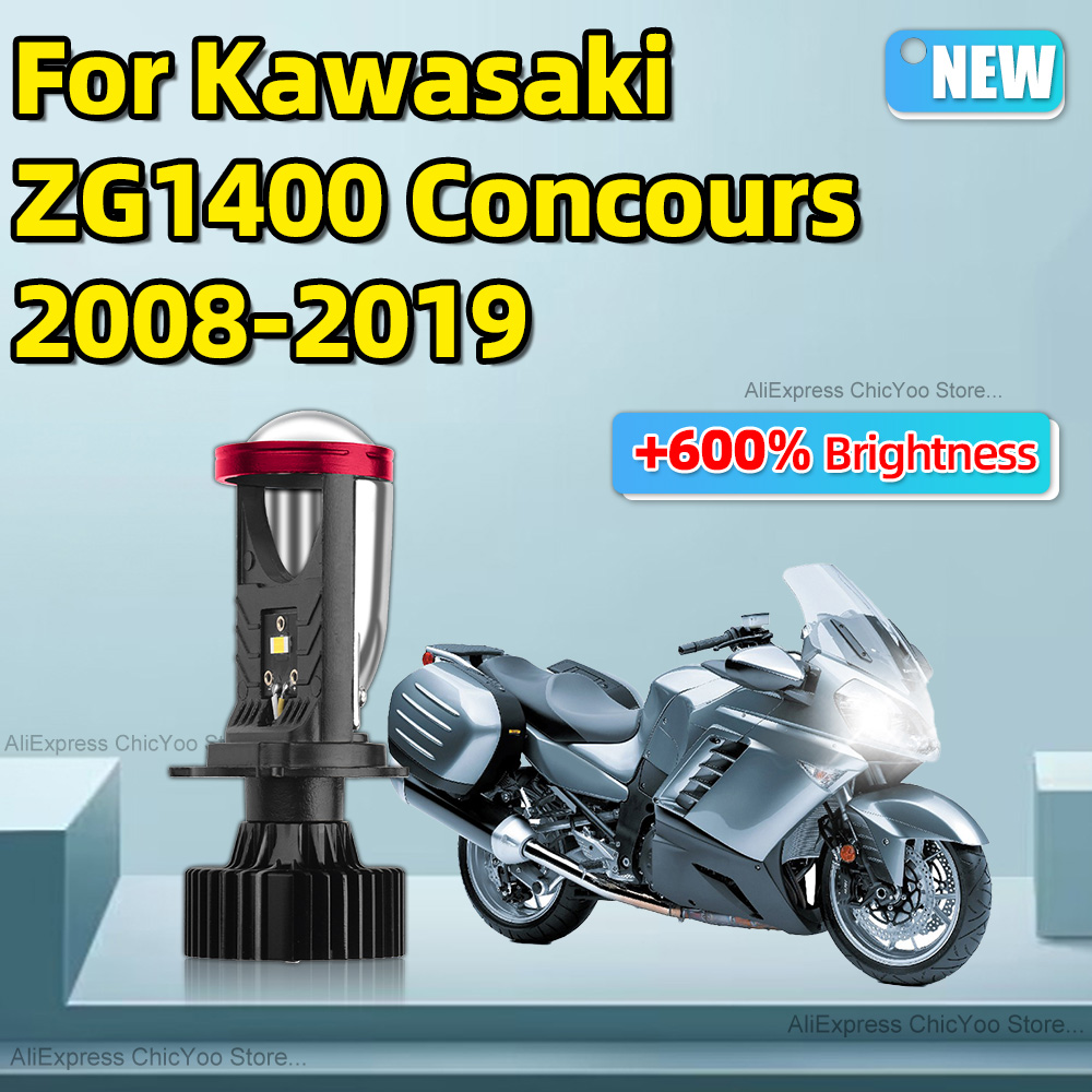 Universal Motorcycle Led Headlight Projector - สำหรับ Kawasaki ZG1400 concours 2009-2019 15000LM