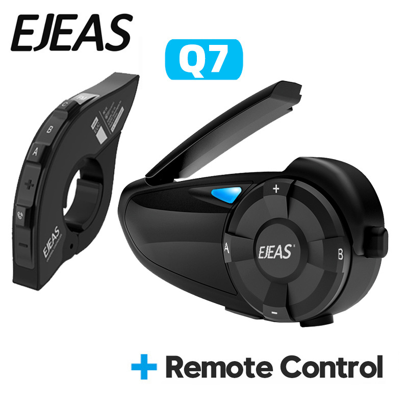 Universal Motorcycle Helmet Intercom Headset - EJEAS Q7 ชุดหูฟังหมวกนิรภัยรถจักรยานยนต์Intercom 7 Riders Interphoneไร้สายบลูทูธ