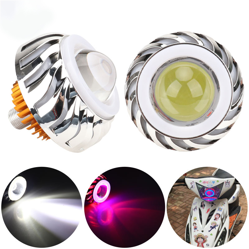 Universal Motorcycle Led Headlight Projector - ไฟหน้ามอเตอร์ไซค์ 1 ชิ้น แบบ LED คู่