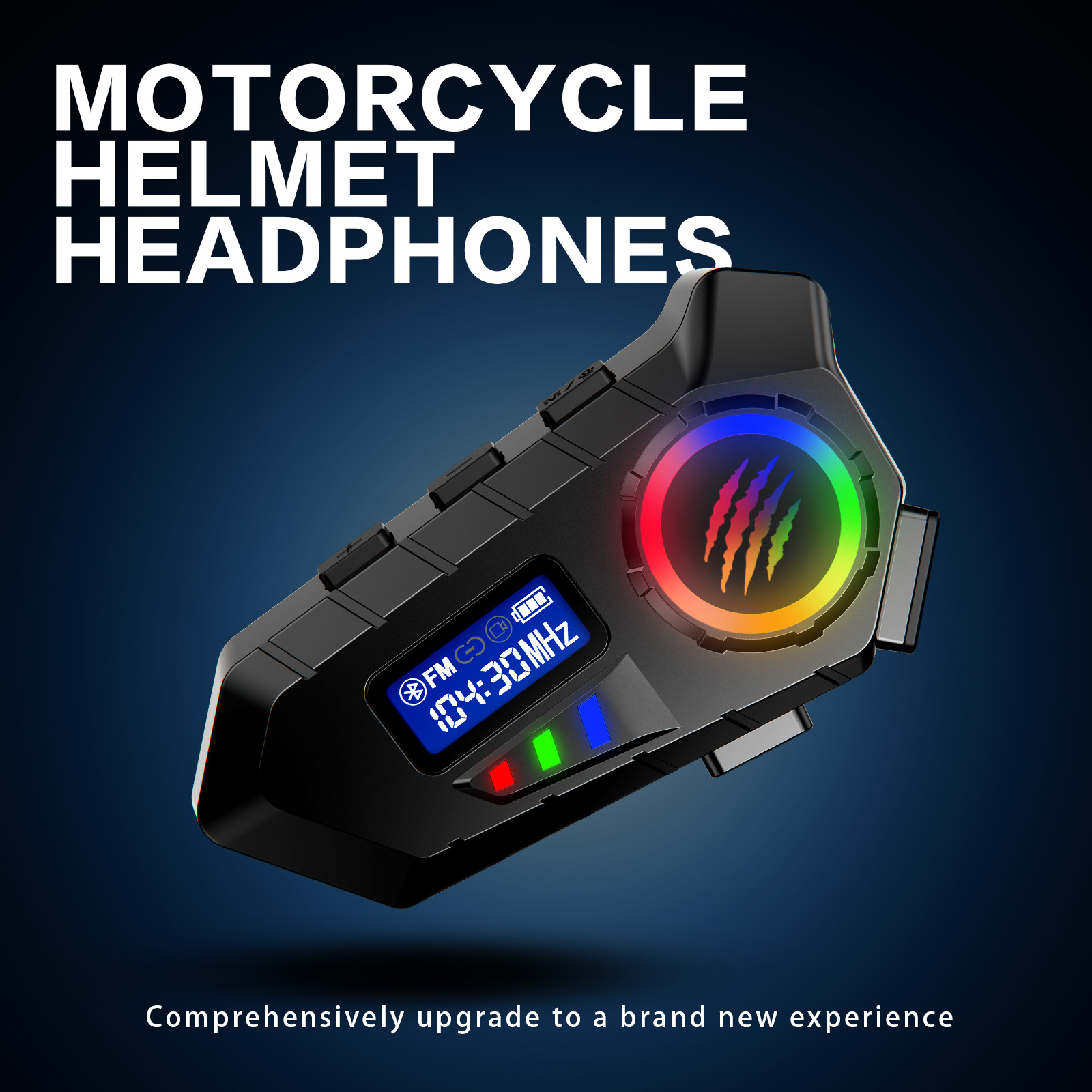 Full Face Motorcycle Helmet With Bluetooth - Y30 ชุดหูฟังหมวกกันน็อครถจักรยานยนต์จอแสดงผล LCD บลูทูธ 5.4 หูฟังกันน้ําหูฟังหมวกกันน็อครถจักรยานยนต์