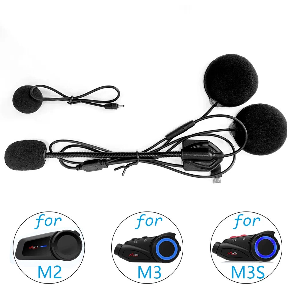 Full Face Motorcycle Helmet With Bluetooth - สำหรับแม็กซ์โต้ M2 M3 M3S M2C อุปกรณ์เสริมหูฟังไมโครโฟน