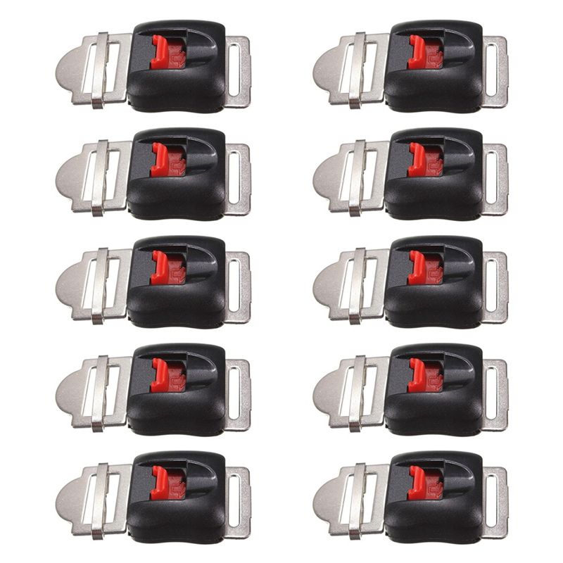 Quick Release Buckle Motorcycle Helmet - คลิปหนีบหมวกกันน็อคมอเตอร์ไซค์อเนกประสงค์ 10 ชิ้น แบบปลดเร็ว