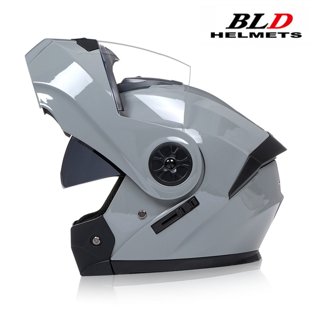 Modular Flip Up Motorcycle Helmet Dot Approved - หมวกกันน็อคมอเตอร์ไซค์เลนส์คู่แบบแยกส่วนล่าสุดพลิกใบหน้าความปลอดภัย Capacete มืออาชีพสี่ฤดูกาลขี่ ECE DOT ได้รับการอนุมัติ