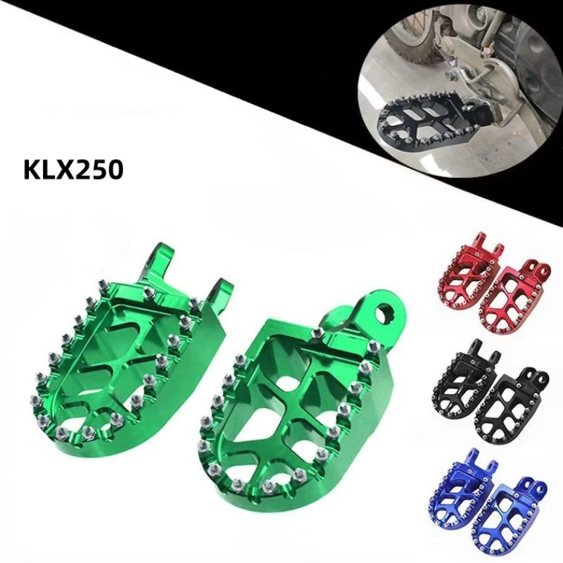 Motorcycle Parts - อะไหล่แต่งมอเตอร์ไซค์ออฟโรด แป้นเหยียบ CNC อลูมิเนียมอัลลอย สำหรับ KLX250