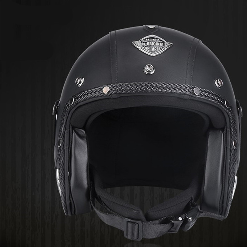Vintage Open Face Retro Helmet - มาใหม่ล่าสุดหมวกกันน็อกเปิด3/4หมวกกันน็อกส่วนบุคคลผู้ชายผู้หญิง Vintage Retro รถจักรยานยนต์ Cascos Para