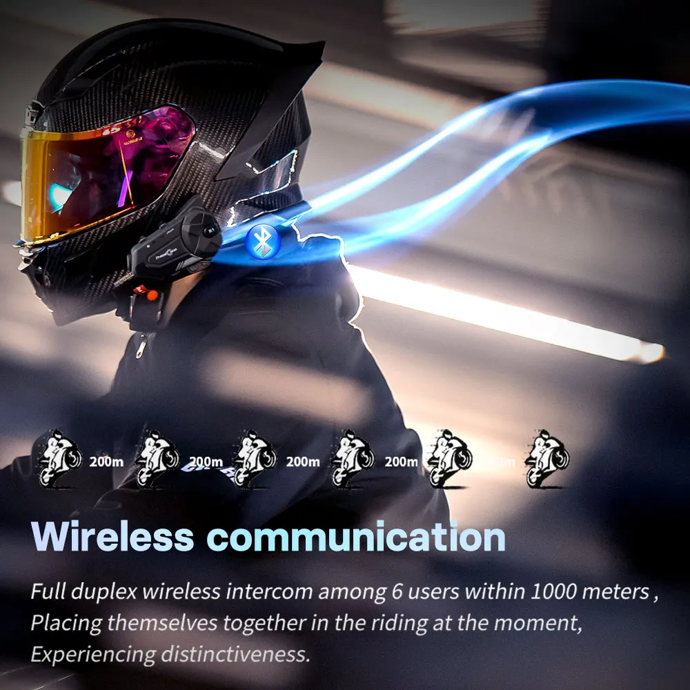 ชุดหูฟังบลูทูธ Freedconn สำหรั - Universal Motorcycle Helmet Intercom Headset บทวิจารณ์และราคา