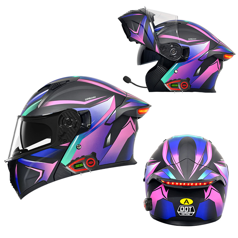 หมวกกันน็อคมอเตอร์ไซค์ DOT แบบ - Modular Flip Up Motorcycle Helmet Dot Approved บทวิจารณ์และราคา
