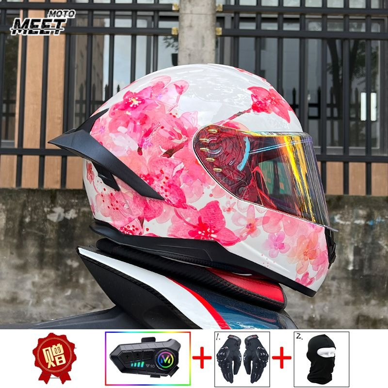 ORZ หมวกกันน็อคมอเตอร์ไซค์บลูท - Full Face Motorcycle Helmet With Bluetooth บทวิจารณ์และราคา