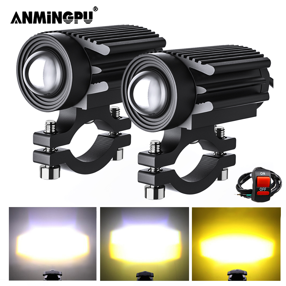 ไฟ LED รถจักรยานยนต์อุปกรณ์เสร - Universal Motorcycle Led Headlight Projector บทวิจารณ์และราคา