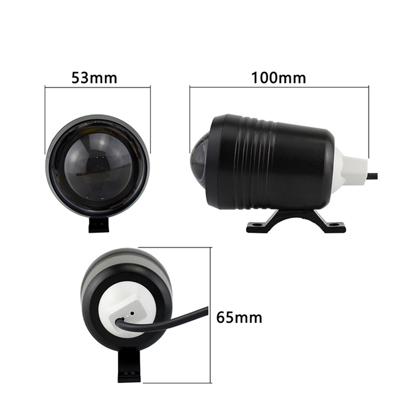 ไฟสปอร์ตไลท์มอเตอร์ไซค์ U2 สำห - Universal Motorcycle Led Headlight Projector บทวิจารณ์และราคา