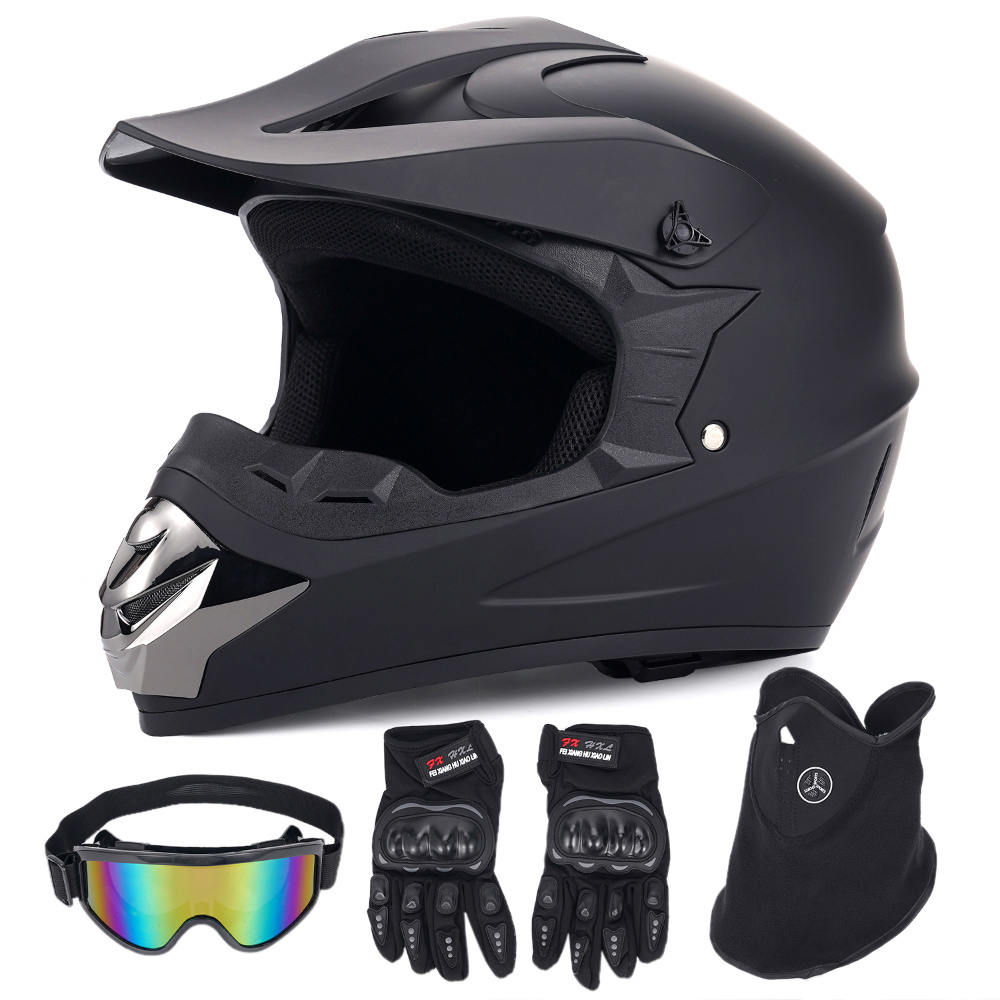 ชุดหมวกกันน็อคสำหรับมอเตอร์ไซค - Off Road Motocross Helmet Goggles Set บทวิจารณ์และราคา