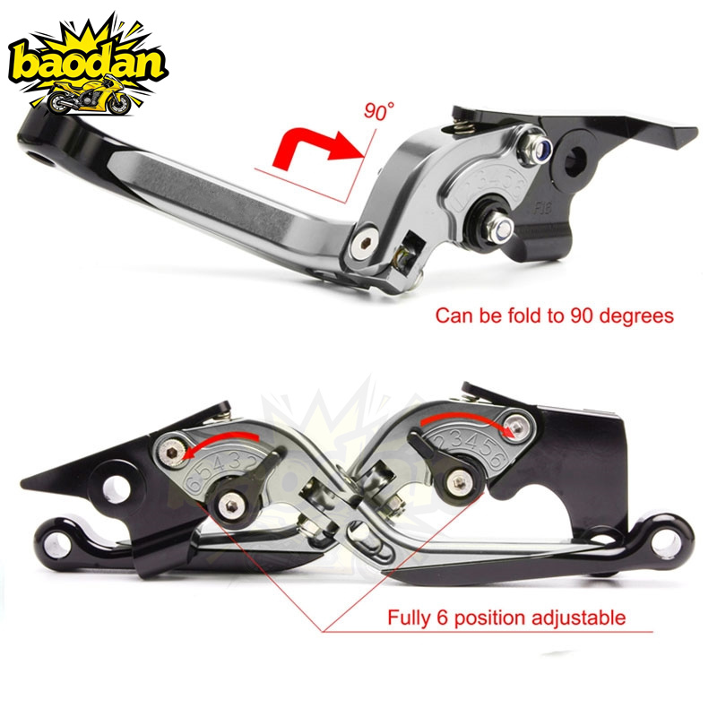 อุปกรณ์เสริมมอเตอร์ไซค์ คันเบร - Cnc Aluminum Adjustable Brake Clutch Levers บทวิจารณ์และราคา