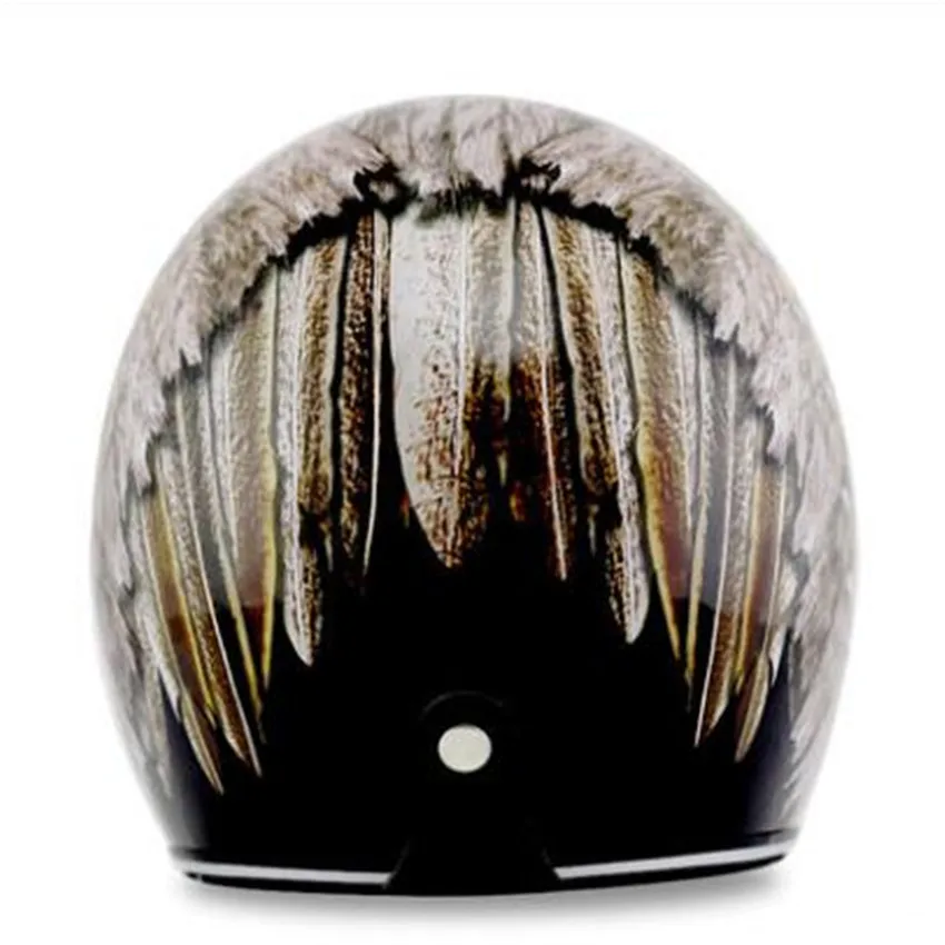 สีดำ Vintage หมวกกันน็อครถจักร - Vintage Open Face Retro Helmet บทวิจารณ์และราคา