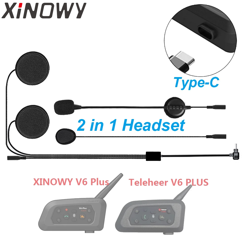 อุปกรณ์เสริมลำโพงหูฟัง Type-C  - Universal Motorcycle Helmet Intercom Headset บทวิจารณ์และราคา