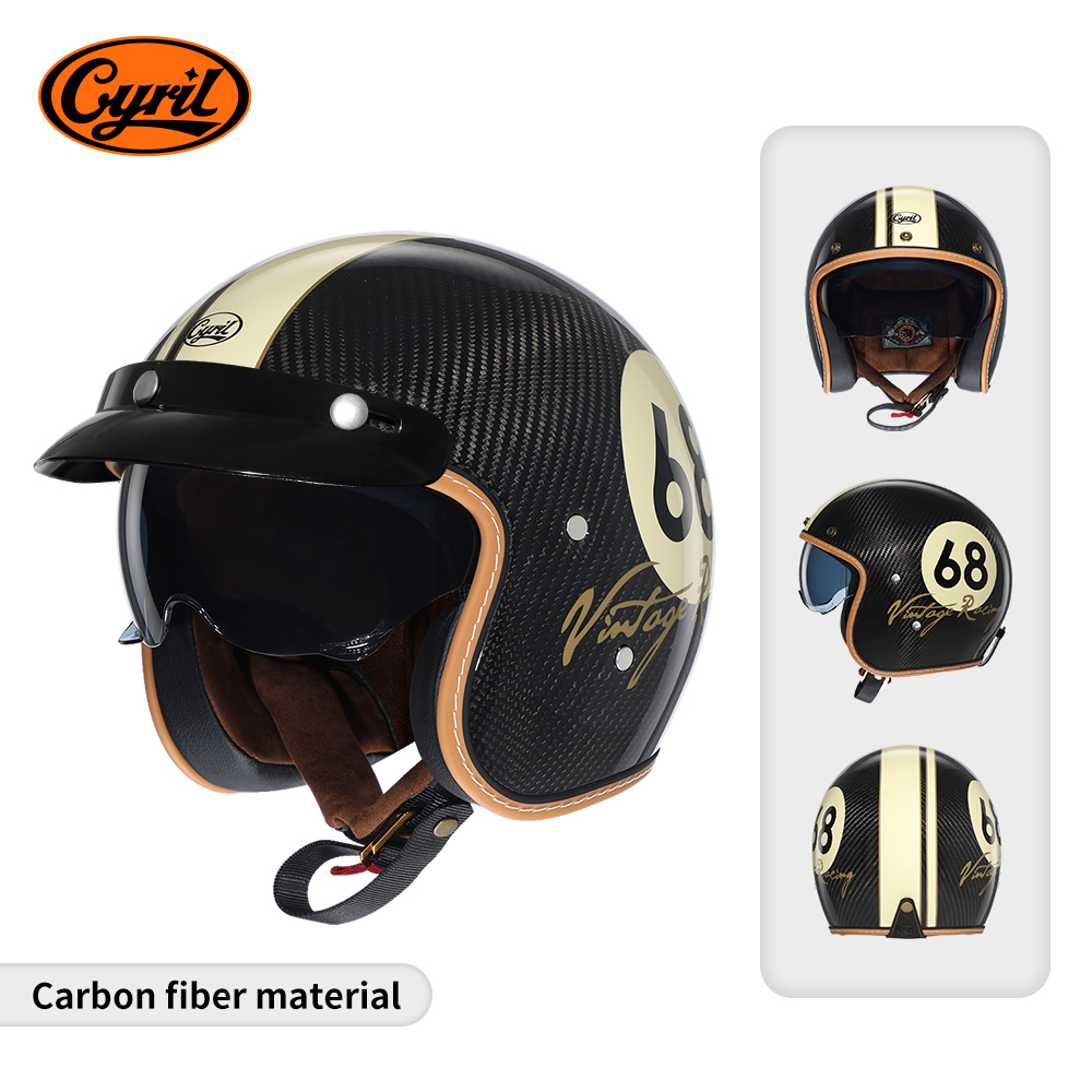 หมวกกันน็อคมอเตอร์ไซค์แบบเปิดห - Carbon Fiber Lightweight Motorcycle Helmet บทวิจารณ์และราคา