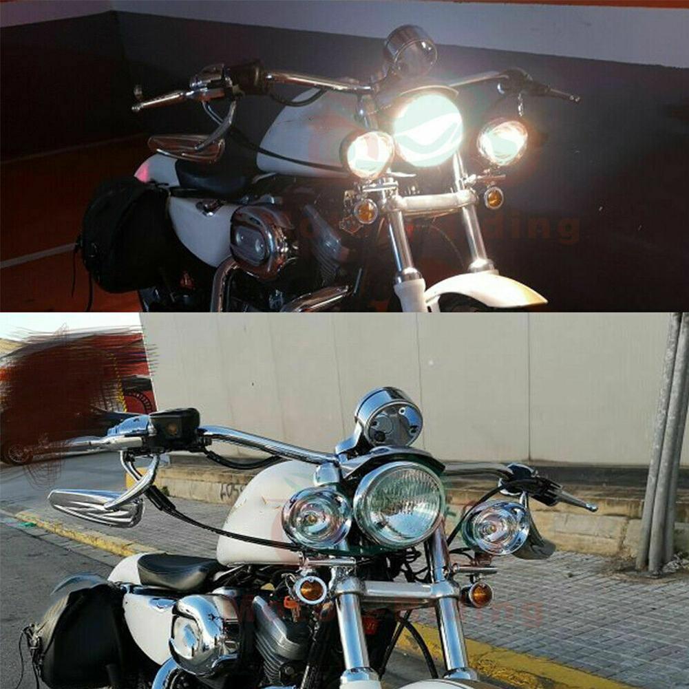 โครเมียมยูนิเวอร์แซลไฟตัดหมอกร - Universal Motorcycle Led Headlight Projector บทวิจารณ์และราคา