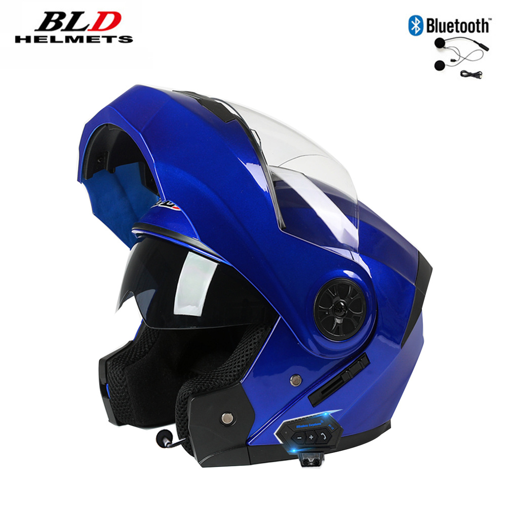 กระบังหน้าคู่หมวกกันน็อคบลูทูธ - Full Face Motorcycle Helmet With Bluetooth บทวิจารณ์และราคา