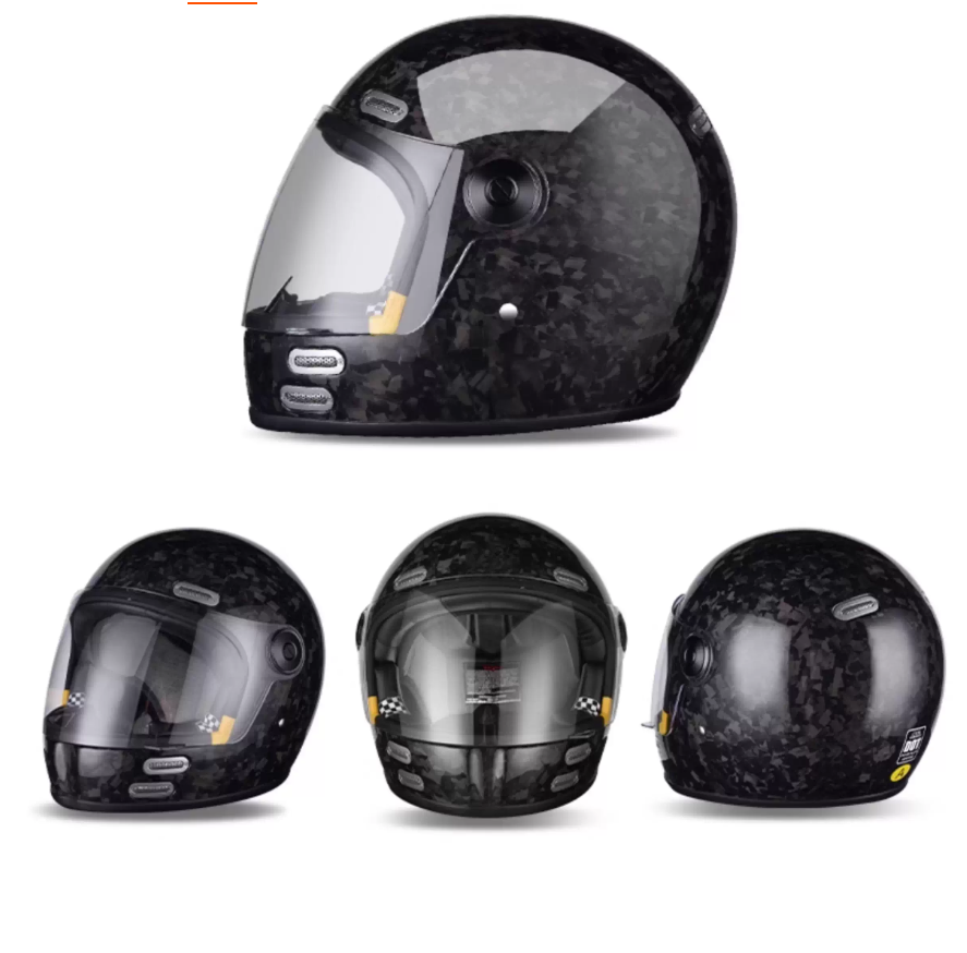 หมวกกันน็อคแบบเต็มใบ ทำจากคาร์ - Carbon Fiber Lightweight Motorcycle Helmet บทวิจารณ์และราคา