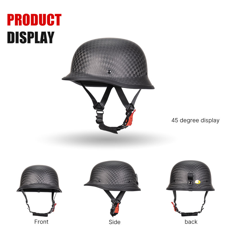 หมวกกันน็อคครึ่งคาร์บอนไฟเบอร์ - Carbon Fiber Lightweight Motorcycle Helmet บทวิจารณ์และราคา