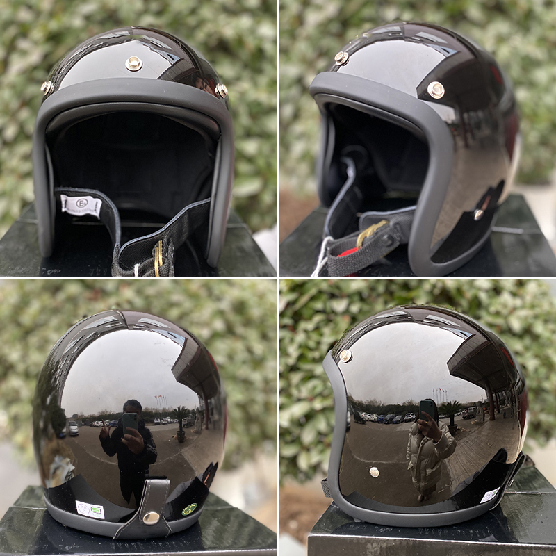 หมวกกันน็อคมอเตอร์ไซค์ TT&COCA - Vintage Open Face Retro Helmet บทวิจารณ์และราคา