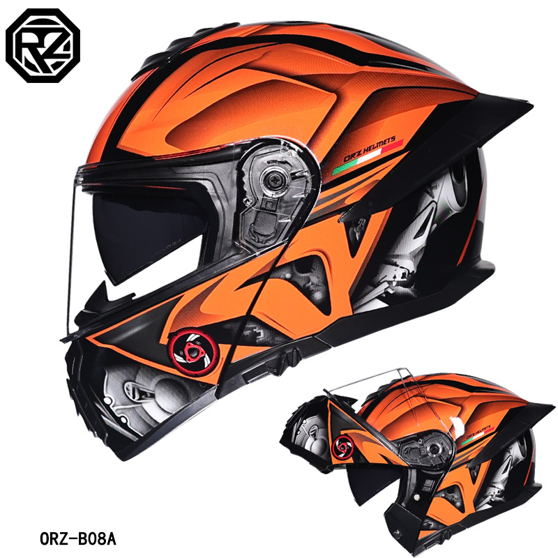 หมวกกันน็อคมอเตอร์ไซค์ ORZ แบบ - Modular Flip Up Motorcycle Helmet Dot Approved บทวิจารณ์และราคา