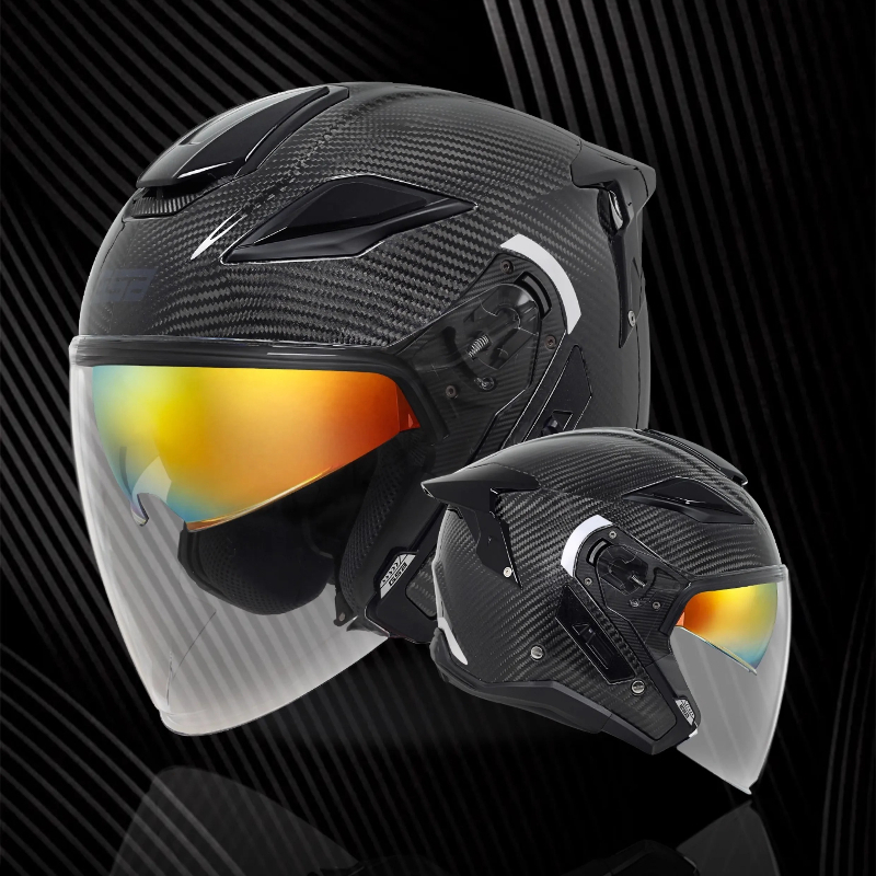 GSB คาร์บอนไฟเบอร์หมวกกันน็อคม - Carbon Fiber Lightweight Motorcycle Helmet บทวิจารณ์และราคา