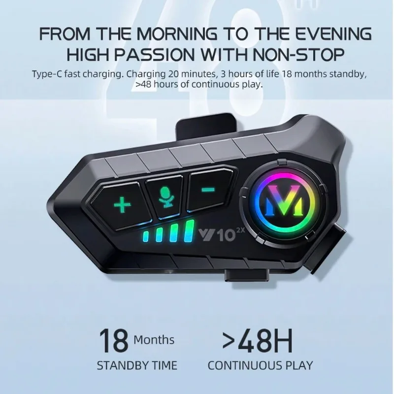 Y10 2X บลูทูธติดหมวกกันน็อคมอเ - Universal Motorcycle Helmet Intercom Headset บทวิจารณ์และราคา