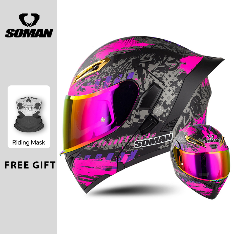 หมวกกันน็อคแบบเปิดคางได้ รุ่น  - Modular Flip Up Motorcycle Helmet Dot Approved บทวิจารณ์และราคา
