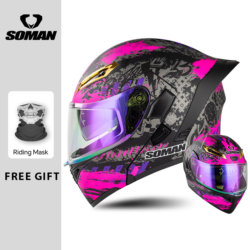 หมวกกันน็อคแบบเปิดคางได้ รุ่น  - Modular Flip Up Motorcycle Helmet Dot Approved บทวิจารณ์และราคา