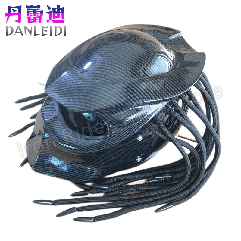 หมวกกันน็อคมอเตอร์ไซค์แบบเต็มใ - Custom Predator Motorcycle Helmet บทวิจารณ์และราคา