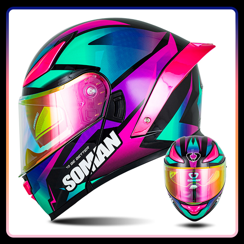 หมวกกันน็อคสำหรับผู้ชายแบบเปิด - Modular Flip Up Motorcycle Helmet Dot Approved บทวิจารณ์และราคา