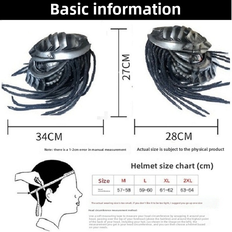 หมวกกันน็อคมอเตอร์ไซค์แบบเต็มใ - Custom Predator Motorcycle Helmet บทวิจารณ์และราคา
