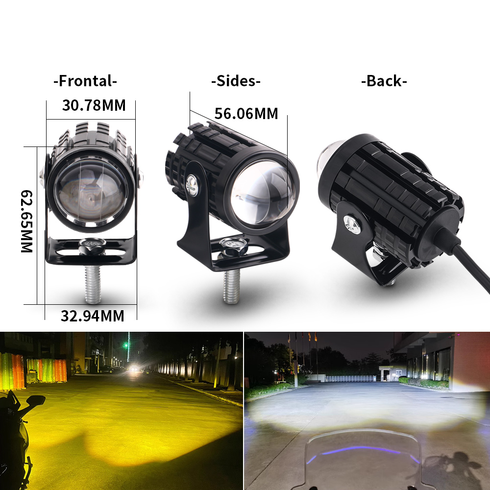 2ชิ้นเลนส์โปรเจคเตอร์ lampu de - Universal Motorcycle Led Headlight Projector บทวิจารณ์และราคา