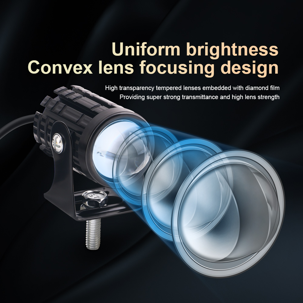 2ชิ้นเลนส์โปรเจคเตอร์ lampu de - Universal Motorcycle Led Headlight Projector บทวิจารณ์และราคา
