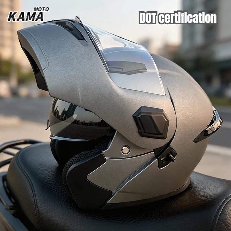 หมวกกันน็อคมอเตอร์ไซค์แบบเปิดห - Modular Flip Up Motorcycle Helmet Dot Approved บทวิจารณ์และราคา