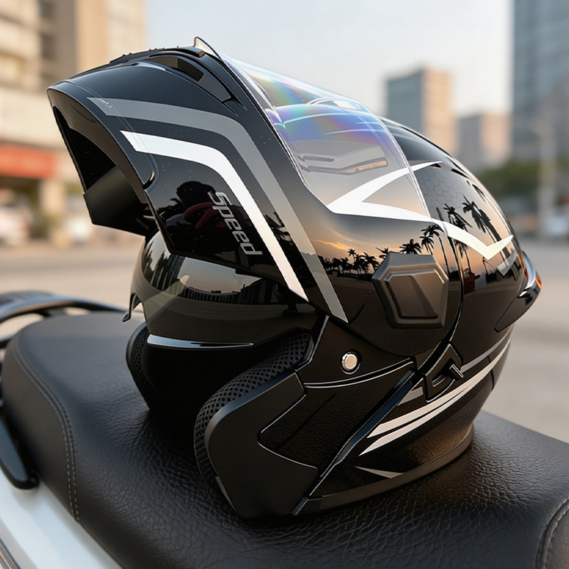 หมวกกันน็อคมอเตอร์ไซค์แบบเปิดห - Modular Flip Up Motorcycle Helmet Dot Approved บทวิจารณ์และราคา