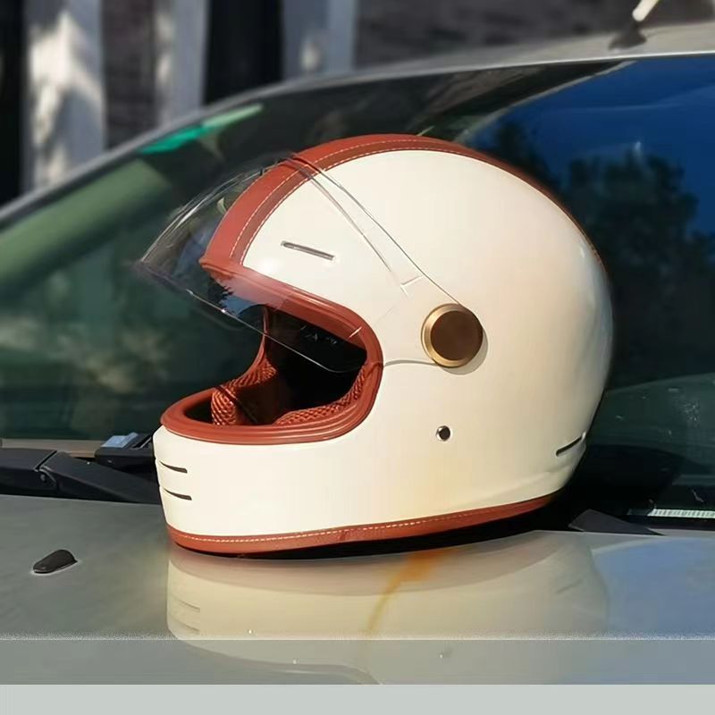 หมวกกันน็อคมอเตอร์ไซค์ Casque  - Vintage Open Face Retro Helmet บทวิจารณ์และราคา