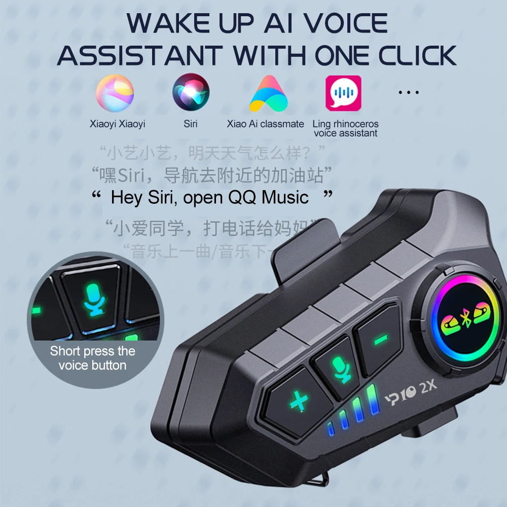 Y10 2x รถจักรยานยนต์ชุดหูฟังบล - Universal Motorcycle Helmet Intercom Headset บทวิจารณ์และราคา