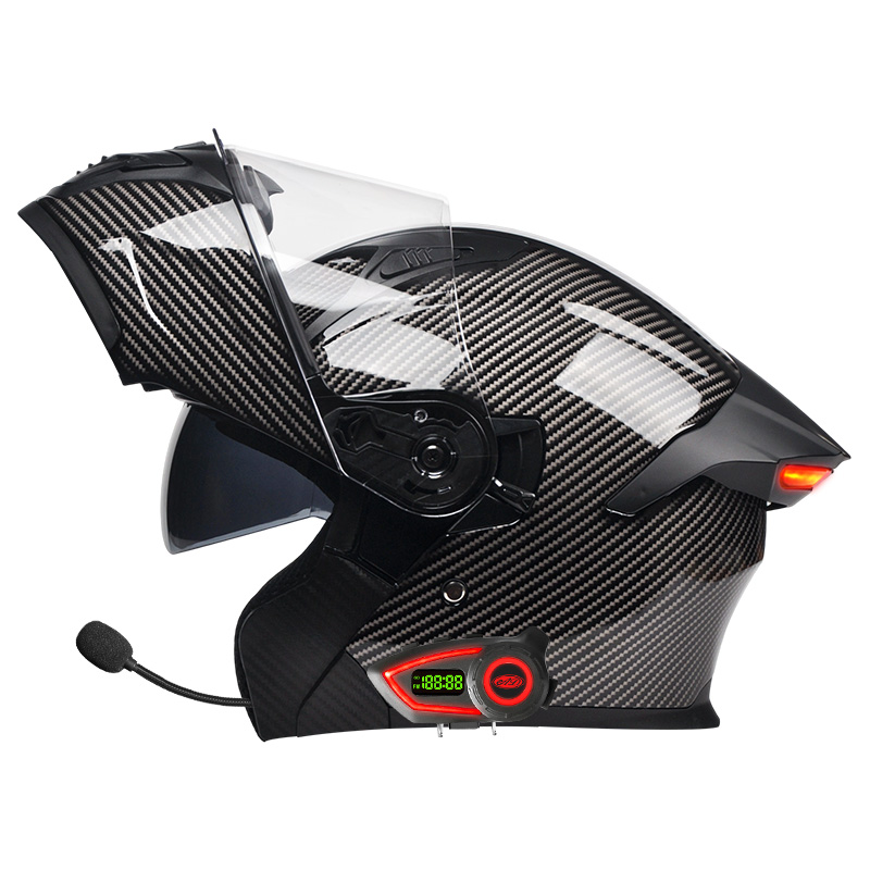 หมวกกันน็อคมอเตอร์ไซค์วัสดุ AB - Modular Flip Up Motorcycle Helmet Dot Approved บทวิจารณ์และราคา