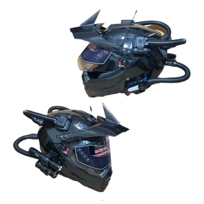 หมวกกันน็อคแบบเรโทรสำหรับมอเตอ - Full Face Motorcycle Helmet With Bluetooth บทวิจารณ์และราคา