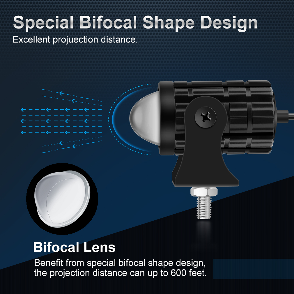 Universal รถจักรยานยนต์ Lampu  - Universal Motorcycle Led Headlight Projector บทวิจารณ์และราคา
